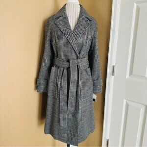 BCBGeneration Women's Belted Walker Coat Plaid NWT Size S